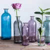 VASE GLASS GLASE VASEリビングルームドライフラワーノルディックインスタイルガラス透明なディルホームデコレーションアクセサリー家の花瓶230812