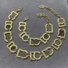 Carta vintage de retalhos de retalhos de colar de corrente de pescoço de estilo europeu de luxo de luxo de luxo Chain Chain colars BRACELE