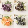 Decorative Flowers Peony Artificial Flower Silk Bouquet Wedding Decoration Living Room Home Indoor Fake Process Valentine's Gifts