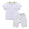 Couleur à manches courtes Couleur 100% Coton Printing Garf Sweins SweetSuit Summer Baby Shorts T-shirt Set Kids Vêtements