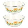 Dinnerware Sets Chinese Style Enamel Bowl Storage Containers Noodle Bowls Soup Fresh Keeping Salad