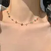 Ketens trendy schattige zoete natuursteen ketting voor vrouwen meisjes zomer simple kristallen sleutelbeen ketting choker sieraden cadeau