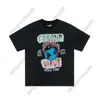 T-shirt GD Lavato Old High Street Little Devil Graffiti Stampa Short Street Street Casual Man e Women T Pure Cotton Designer Brand High Street