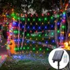 Solar Net String Light Outdoor 1.5*1.5m 3*2m 6*4m Waterproof Garland Garden Fairy Lawn Tree Decoration Lamp