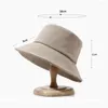 Berets Female Bucket Hats Cotton Bob Caps For Women Flat Top Spring And Summer 58cm Fisherman Outdoor Travel Sun Protection YF0149