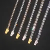 Ювелирные изделия ожерелья 3 мм 4 мм 5 мм из стерлингового серебра Vvs с муассанитом и бриллиантами, теннисная цепочка, мужские и женские ожерелья, бесплатная доставка с Bx
