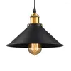 Pendant Lamps Iron Art Black Vintage Matte Ceiling Chandelier Room Industrial Home Decoration E27 For Kitchen Bedroom Restaurant