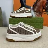 Kvinnors tjock solad tennis Casual Sports Shoes Retro broderad Casual 1977 Sponge Cake Color Matchande broderad häl 5 cm High Board Men Canvas Shoes Sneakers