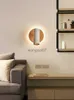 Lâmpadas de parede Modern LED Wall Light para quarto Round Base Iluminação Parede Solência Lâmpada Luminária Branca Luminárias Decoração de Casa Ajustável HKD230814