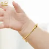 Bangle Aniid 2pcs/Lot Dubai Gold Kolor Boguła dla dziewcząt/dziecka/dzieci Charm Gypsophila Bransoletka Bells Heart Jewelry Child Christmas Prezenty 230814