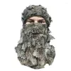 Berets 10PCS Camouflage 3d Leaf Face Mask Ghillie Suit Sniper Hunting Hood Caparmy Tactical Hat Breathable Elastic Balaclava