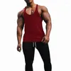 Tanques masculinos tops casuais colorido puro homens tiras o pescoço de pescoço de treinamento esportivo de fitness roupas de colete de fitness lazer homem simples camisole simples