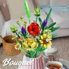 Blocks Bouquet Building Blocks Roses Sunflowers Carnations Home Decorations Flowers Romantic Girls Creative Gifts DIY Children's Toys R230817