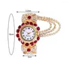 Wristwatches Woman Watch Luxury Rhinestone Quartz Fashion Bracelet Gift For Friends Elegant Wristwatch Ladies Clock