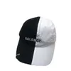 Новый Balenciga Черно -белая контрастная бейсбольная шляпа Pure Cotton Pare Pare Duck Longue Hat Hat Casual Fashion Sunscreen Шляпа вышитая буква стиль