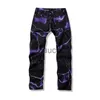 Męskie dżinsy w stylu Lightning Print Tieb bar barwnik prosto Y2K dżinsy spodnie nowe hip hop vintage japońskie kobiety dżinsowe spodnie ropa hombre J230814