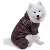 Hot Winter Warm Thick For Large Small Dog Pet Clothes Padded Hoodie Jumpsuit Pants Apparel XS-5XL Hot New Arrival Free Shipping HKD230812