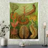 Tapestries Marine Animal Tapestry Nature Art Wall Hanging Plant Illustration Home Aesthetics Room Decor R230812