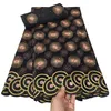 Tissu de dentelle à voile suisse 5 + 2 yards Coton Tissu africain dames en soirée robe de fête textile couture femme robe yq-8076