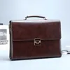 Briefcases Anti Theft Password Lock Business Briefcase Men Messenger Bag Men's Handbags Handmade Shoulder Casual Laptop