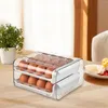 Storage Bottles Double Layers Eggs Containers Fridge Egg Drawer Organizer Bins For Cabinet