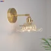 Wandlampen IWHD Kupferglas Vintage Wandleuchten Schalten Schlafzimmer Badezimmerspiegel neben Lampe Nordic Moderne Wandleuchte LED HKD230814