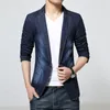 Męskie garnitury jeden guziki jeansowy garnitur Koreańszy swobodny luźny moda wszechstronna przystojna osobowość duża top