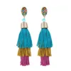 Boho vintage modetrends trendy vrouw oorbellen voor vrouwen lange tassel oorbel bohemian handgemaakte verklaring franje druppel oorbellen