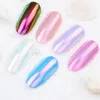 Nagel glitter pärla neonrosa gnugga för naglar smycken färg skal pulver sjöjungfru spegel 230814