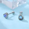 Orecchini per borchie coreana Earraggio di moda carina amore cuore cz zircone mini piccoli perle a spirale di compleanno piercing da donna regalo gioiello