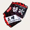 Calças de boxe de shorts ao ar livre imprimindo Muay Thai Flutão de kickboxing confortável luta com MMA Red Pant Sande Wholesale Custom 230814