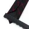 Bow Ties Classic Black Grey Plaid Bomullsslips 6 CM Slim Fashion Skinny Tie Men Tuxedo Suit Party Business Casual Accessory Cravat Gift
