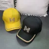 Caps de bola letra m feminina Bling Baseball Cap moda feminino com shinestones snapback hip hop chapéus preto branco