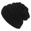 Berets Winter Women Hat Warm oversized dikke zachte kabel gebreide slouchy beanie -accessoires 120 stks