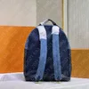 7A Luxury Designer Denim Nigo Sac à dos avec deux poches Sackepack scolaire Palm Springs Women Mens Backpack Designer Backpack M45973 45441