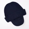 Berretti cappelli uomini inverno berretto in lana in maglia visor donna autunno accessorio da sci caldo per adolescenti all'aperto