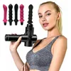 Helkroppsmassager silikon fascia pistol massage huvud ersättare muskel massager bifogning avkoppling massage pistol tillbehör kropp muskel avslappning 230814