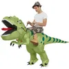 Speciale gelegenheden Grappige kind volwassen opblaasbaar rijden groen dinosaurus cosplay kostuum kinderen chique jurk Halloween vakantie themafeest 230814