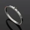 Classic Brand V Fashion Ring Intermittent Open Cuff High Quality 316L Titanium Steel Designer Bracelet for Women