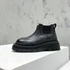 Avocado green platform Chelsea B V Boots Black leather ankle boots Luxury designer Martin boots Autumn/Winter Rider boots Biker boots Sizes 35-46 +box