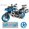 Blocks Motorcycle Build Block Motor Racing Prędkość samochodu motocyklowa Motorbike Off Road Model Vehicle Toys for Boy Gifts R230814