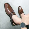 Dress Shoes Brown Heren Summerals Black Buckle Riem Dress Schoenen voor mannen met zakelijke formele schoenen Men 230812