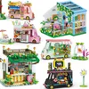 Blöcke Stadtfreunde Forsthaus Prinzessin Garden Street View Ice Truck Food Van Model Bausteine ​​Laden Miniatur Toys Girls R230814