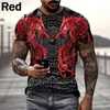 Camicie da uomo 2023 T-shirt con stampa 3d tatuaggi viking tatuaggi