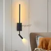 Duvar lambaları Led duvar lambası modern başucu duvar lambası ile spot ışığı basit oturma odası tv kanepe arka plan yatak odası başucu dekoratif aydınlatma hkd230814