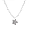 Pendant Necklaces Rhinestone Sun Flower Necklace Stainless Steel Pearl For Men Korean Fashion Punk Cool Jewelry