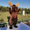 Cadılar Bayramı Büyük Burun Moose Maskot Kostüm En Kaliteli Hayvan Teması Karakter Karnaval Yetişkin Boyut Fursuit Noel Doğum Günü Partisi DR288G