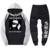 Tracksuits voor heren Jujutsu Kaisen anime gojo sensei patroon kleding en broeken eenvoudige oversized suit street mode casual man sweatshirt sets