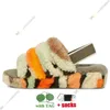 2023 Designer Snow Scuffette Super Fluff Slipper voor dames pluis fuzz ja schuifschoenen vrouw girl lady winter flat schuifregelaar slipper Australian Australia 35-42