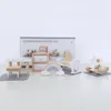 Doll House Accessories Dollhouse Kids Mini Small Furniture Kitchen Bedroom Home Combination Simulation Doll House Ornaments Wooden Toys Dolls House 230812